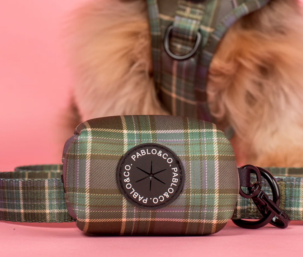 Pablo & Co - Green Plaid Poop Bag