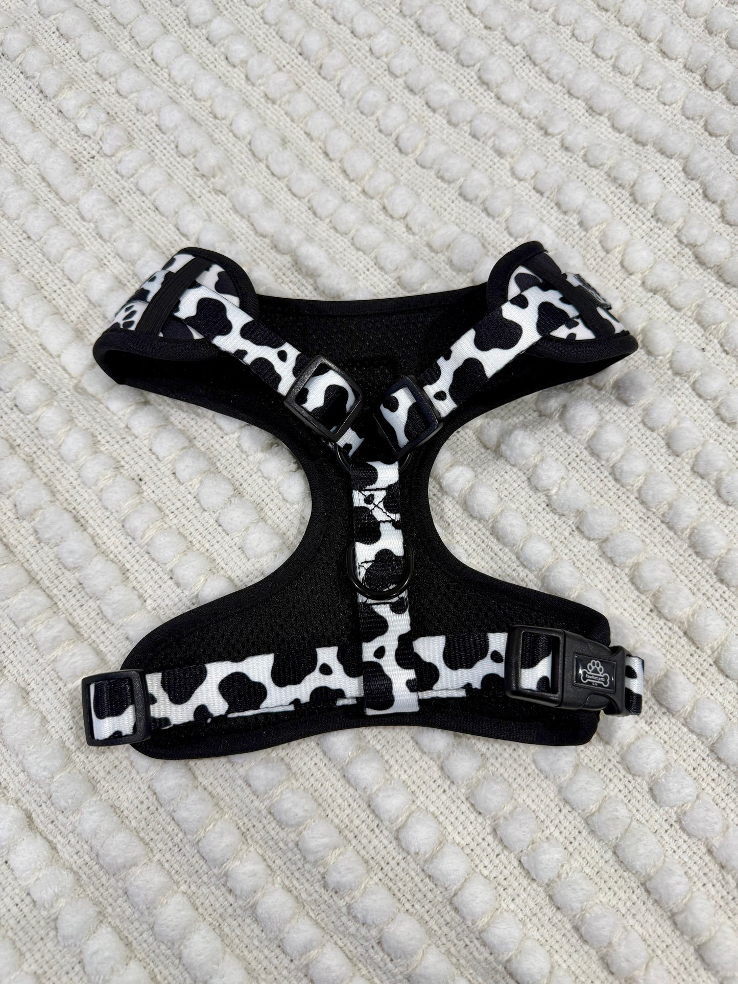 Cow print harness - Small