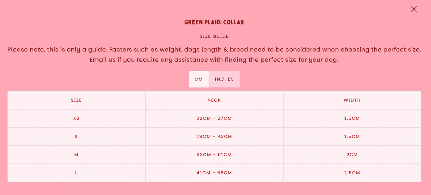 Pablo & Co - Green Plaid Collar